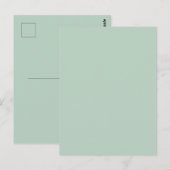 eenvoudig minimaal effen kleur aangepaste groene g briefkaart (Voorkant / Achterkant)