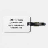 Eenvoudig minimaal elegant aangepast logo bagagelabel (Achterkant horizontaal)