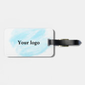 Eenvoudig minimaal elegant aangepast logo bagagelabel (Achterkant horizontaal)