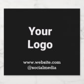 Eenvoudig minimaal elegant aangepast logo bier etiket (Enkel label)