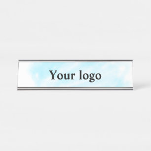 Eenvoudig minimaal elegant aangepast logo bureau naambordje