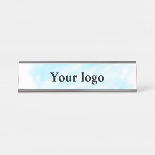 Eenvoudig minimaal elegant aangepast logo bureau naambordje (Voorkant)
