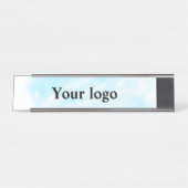 Eenvoudig minimaal elegant aangepast logo bureau naambordje (Voorkant)