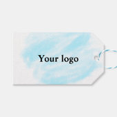 Eenvoudig minimaal elegant aangepast logo cadeaulabel (Voorkant (Horizontaal))