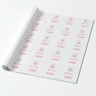 Eenvoudig minimaal elegant aangepast logo cadeaupapier
