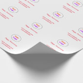 Eenvoudig minimaal elegant aangepast logo cadeaupapier (Hoek)