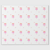 Eenvoudig minimaal elegant aangepast logo cadeaupapier (Vlak)