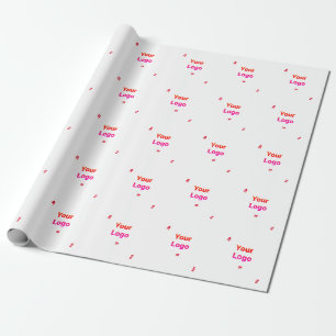 Eenvoudig minimaal elegant aangepast logo cadeaupapier