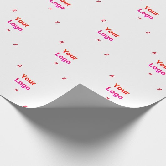 Eenvoudig minimaal elegant aangepast logo cadeaupapier (Hoek)