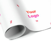 Eenvoudig minimaal elegant aangepast logo cadeaupapier (Rol Hoek)