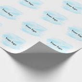 Eenvoudig minimaal elegant aangepast logo cadeaupapier (Hoek)