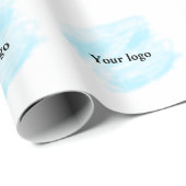 Eenvoudig minimaal elegant aangepast logo cadeaupapier (Rol Hoek)