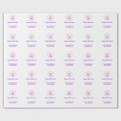 Eenvoudig minimaal elegant aangepast logo cadeaupapier (Vlak)