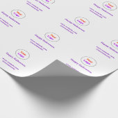 Eenvoudig minimaal elegant aangepast logo cadeaupapier (Hoek)