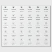 Eenvoudig minimaal elegant aangepast logo cadeaupapier (Vlak)