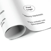 Eenvoudig minimaal elegant aangepast logo cadeaupapier (Rol Hoek)