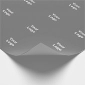 Eenvoudig minimaal elegant aangepast logo cadeaupapier (Hoek)