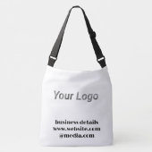 Eenvoudig minimaal elegant aangepast logo crossbody tas (Voorkant)