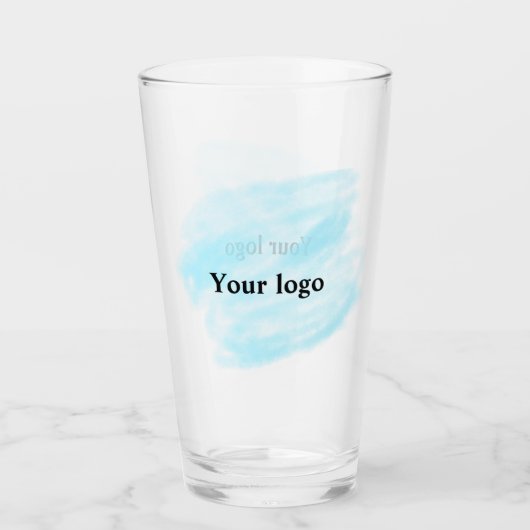 Eenvoudig minimaal elegant aangepast logo glas (Voorkant)