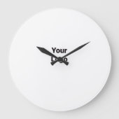 Eenvoudig minimaal elegant aangepast logo grote klok (Voorkant)