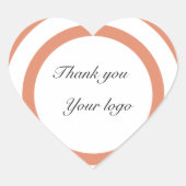 Eenvoudig minimaal elegant aangepast logo hart sticker (Voorkant)