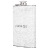 Eenvoudig minimaal elegant aangepast logo heupfles (Links)