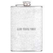 Eenvoudig minimaal elegant aangepast logo heupfles (Voorkant)