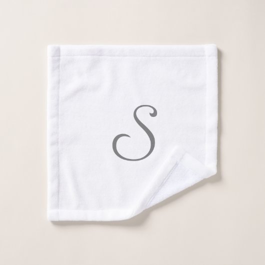Eenvoudig minimaal elegant aangepast logo hier bed bad handdoek (Wasdoekje)