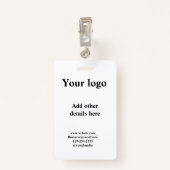 Eenvoudig minimaal elegant aangepast logo hier bed badge (Achterkant met clip)