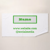 Eenvoudig minimaal elegant aangepast logo hier bed badhanddoek (Badhanddoek)