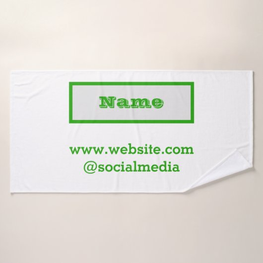 Eenvoudig minimaal elegant aangepast logo hier bed badhanddoek (Badhanddoek)