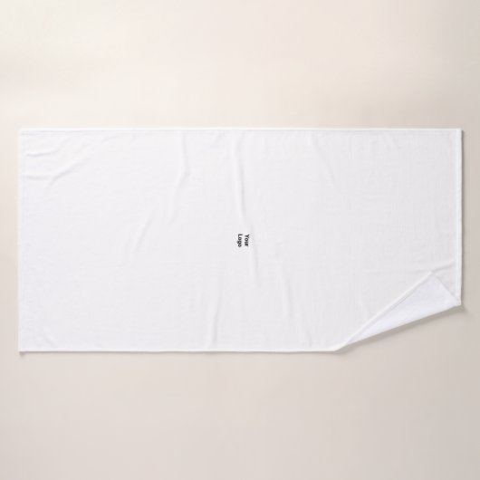 Eenvoudig minimaal elegant aangepast logo hier bed badhanddoek (Badhanddoek)