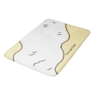 Eenvoudig minimaal elegant aangepast logo hier bed badmat