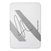 Eenvoudig minimaal elegant aangepast logo hier bed badmat (Voorkant Verticaal)