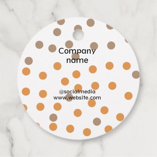 Eenvoudig minimaal elegant aangepast logo hier bed bedankjes labels (Achterkant)