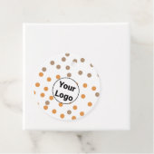 Eenvoudig minimaal elegant aangepast logo hier bed bedankjes labels (In situ)