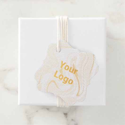 Eenvoudig minimaal elegant aangepast logo hier bed bedankjes labels (Met doos)