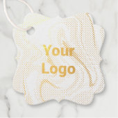 Eenvoudig minimaal elegant aangepast logo hier bed bedankjes labels (Voorkant)