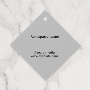 Eenvoudig minimaal elegant aangepast logo hier bed bedankjes labels