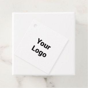 Eenvoudig minimaal elegant aangepast logo hier bed bedankjes labels