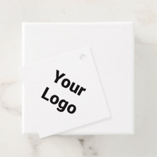 Eenvoudig minimaal elegant aangepast logo hier bed bedankjes labels