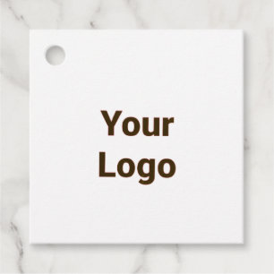 Eenvoudig minimaal elegant aangepast logo hier bed bedankjes labels