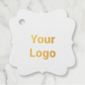 Eenvoudig minimaal elegant aangepast logo hier bed bedankjes labels (Voorkant)