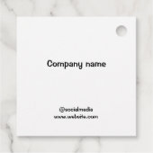Eenvoudig minimaal elegant aangepast logo hier bed bedankjes labels (Achterkant)