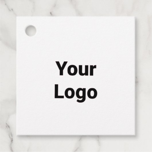 Eenvoudig minimaal elegant aangepast logo hier bed bedankjes labels (Voorkant)