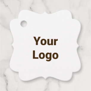 Eenvoudig minimaal elegant aangepast logo hier bed bedankjes labels