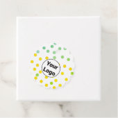 Eenvoudig minimaal elegant aangepast logo hier bed bedankjes labels (In situ)