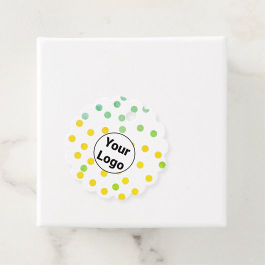 Eenvoudig minimaal elegant aangepast logo hier bed bedankjes labels (In situ)