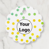 Eenvoudig minimaal elegant aangepast logo hier bed bedankjes labels (Voorkant)