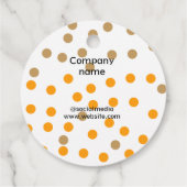 Eenvoudig minimaal elegant aangepast logo hier bed bedankjes labels (Achterkant)